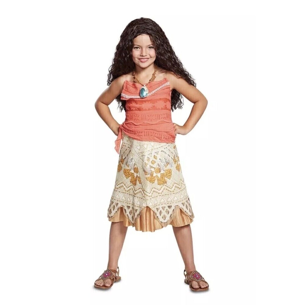 New Disney Moana Classic Adventure Outfit Girl Costume XS & S